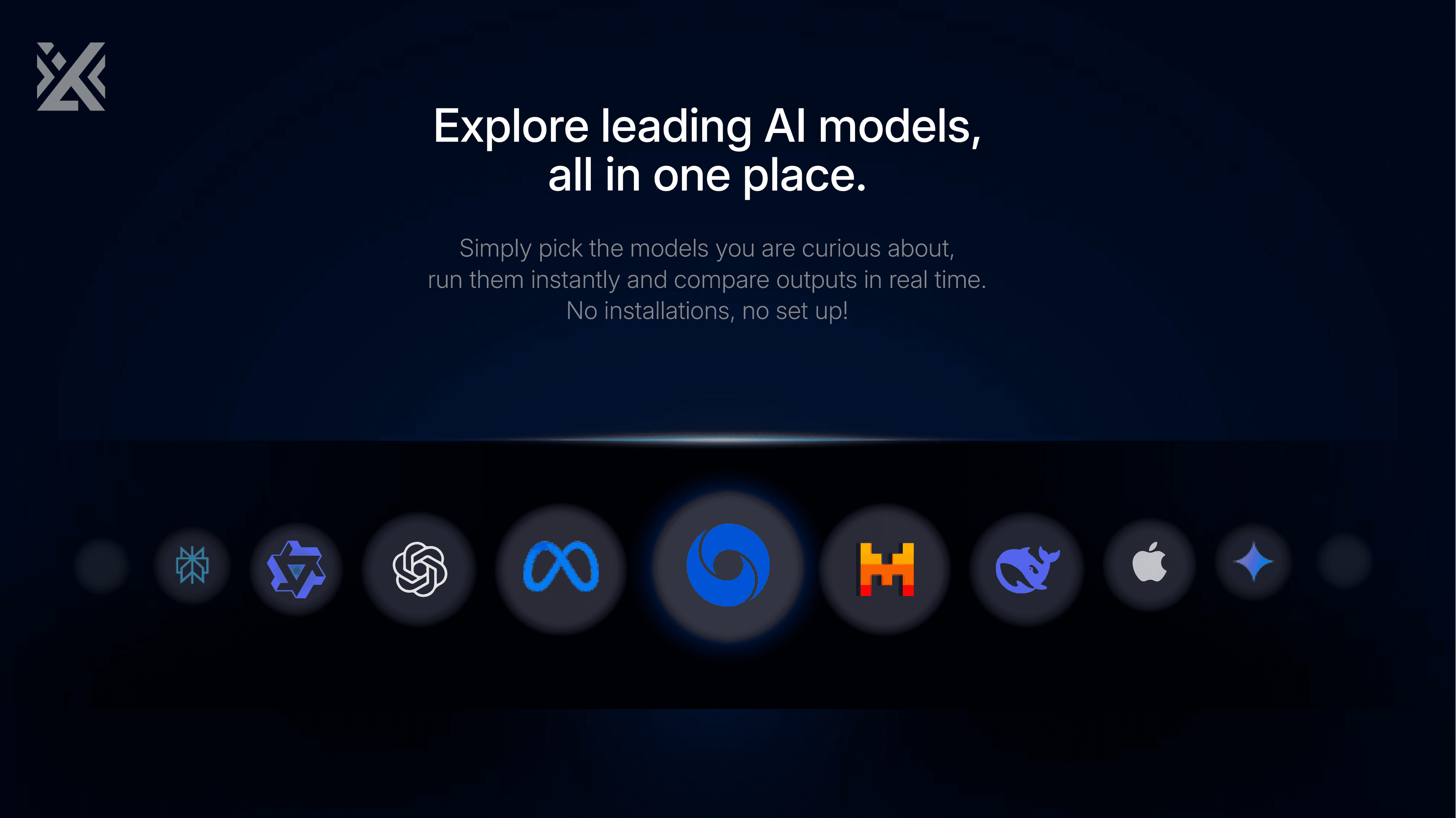 Unified AI model hub with 1000+ LLMs, in‑browser runs & SEO driven growth